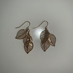 Gold leaf earrings